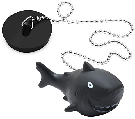 Badewannenstöpsel mit Edelstahl-Kugelkette 45 mm, Gummi schwimmender Badewannenstopper und Kette, Universal-Ablaufstopfen mit Langer Kette für Badezimmer, Küche, Waschbecken