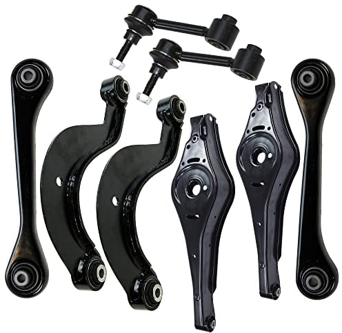 ATEC Germany 2x Querlenker Hinterachse unten, 2x Querlenker Hinterachse unten, 2x Querlenker Hinterachse oben hinten, 2x Koppelstange Kompatibel mit WV JETTA III (1K2), TOURAN (1T1, 1T2), A udi A3 (8P