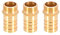 Lot de 3 raccords de tuyau cannelés en laiton 25 mm vers 1,9 cm mâle BSP fileté adaptateur de tuyau