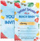 UDNADKEX Birthday Invitations Beach Party for Boy Girl with Envelopes, Invites for Birthday Summer Beach Party Invite Cards, Splish Splash Beach Bash, 4x6 Set of 20