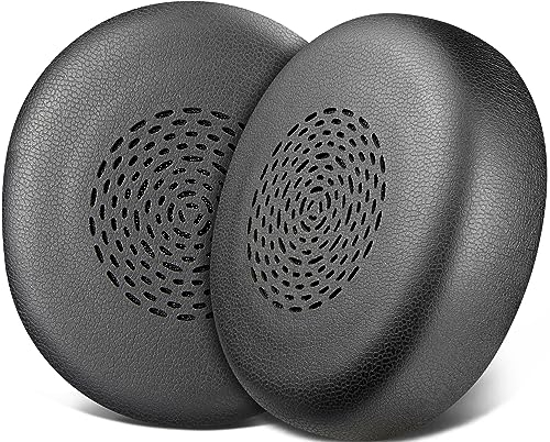 SOULWIT Earpads Replacement for Jabra Evolve2 75 PC Wireless Headset(Do Not fit Evolve 75), Ear Pads Cushions with Softer Protein Leather, Noise Isolation Foam - Black