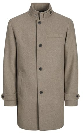 JACK & JONES Male Mantel Mantel | Regular Fit, Einfarbig, Langarm, Lang, Casual, Nicht waschen
