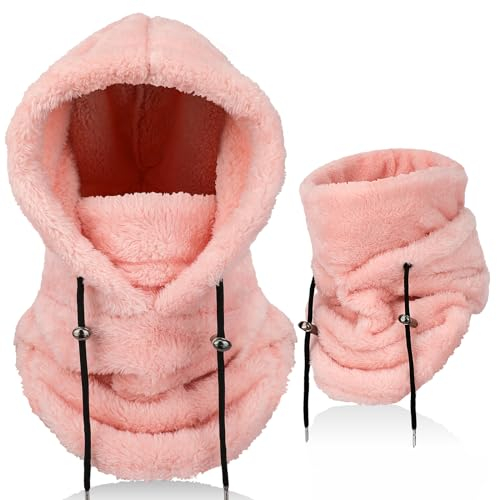 AYPOW Cagoule d'hiver en Polaire Chaud Homme Femme, Masque de Ski Bonnet Multifonction Coupe-Vent Thermique, Chapeau en Polaire avec Cache-Cou, pour Sports de Plein Air Cyclisme Randonnée Course