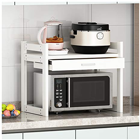 YIHANSS Estante para microondas, Soporte para Estante de Cocina, Espacio de Aluminio, Soporte para microondas elevable, Soporte para Horno con cajones, estantes organizadores de Almacenamiento