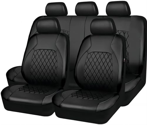 Ruby66 Sitzbezüge Auto für Mitsubishi ASX 2014-2016 2017 2018 2019 2020 2021 2022 2023 2024, Allwetter Wasserdicht rutschfest Atmungsaktiv Schonbezug Set Sitzkissenschutz, Auto Zubehör,Black