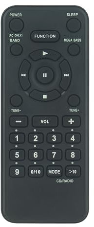 RMT-CS350A Replace Remote Control fit for Sony CD Radio Cassette-Corder Boombox Speaker System CFD-S350 CFD-S350L, Sub Remote Control RMT-CS350 RMT-CF350A