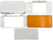 Hzxkqmil Replacement Housing Shell Case Kit for Nintendo New 2DS XL/New 2DS LL Console, DIY Front Faceplate Upper Frame Bottom Cover Plates (White + Orange)
