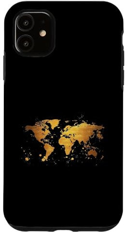 Weltkarte Minimalist Hülle für iPhone 11