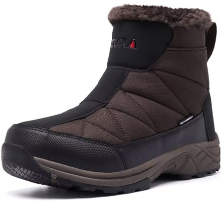 TLOLA Winterschuhe Herren Wasserdicht Warm Gefüttert Schneestiefel | Winterstiefel Herren rutschfest Wanderschuhe Trekkingschuhe Outdoor Schuhe