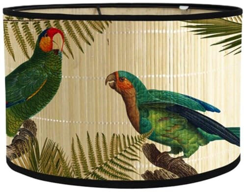 Zghhc Lampenschirm Im Retro-Stil Blumendruck, Japanischer Stil, Homestay-dekor, Trommeldruck, Lampenschirm, Kronleuchter, Lampenabdeckung Für E26/e27