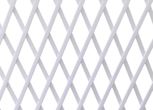 CapitanCasa Treillis PVC pour estompant extensible Brise vue Clôture Jardin Terrasse 100x100 Blanc