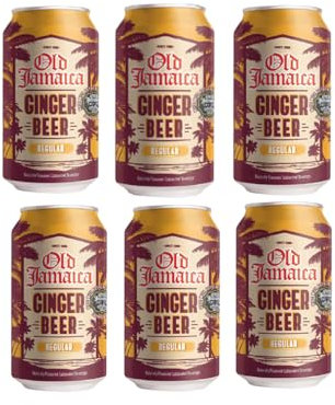 Old Jamaica Ginger Beer Soft Drinks 330 ml Made with Authentic and Natural Root Ginger Original and Best Refreshing and Crisp Tasty Classic (Pack of 6)