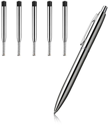 Dzxin Metall-Kugelschreiber, 1 x einziehbarer Metall-Kugelschreiber
