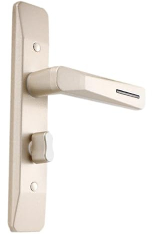 Angoily Maniglia Porta Finitura Opaca Beige in Acciaio Inossidabile con Serratura Installazione Facile per Bagno e Camera da Letto