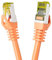 BIGtec LAN Kabel 0,15m Netzwerkkabel CAT7 Ethernet Internet Patchkabel CAT.7 orange Gigabit doppelt geschirmt Netzwerke Modem Router Switch 2 x Stecker RJ45 kompatibel zu CAT.5 CAT.6 CAT.6a CAT.8