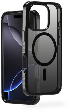 Hama Handyhülle Extreme Protect für iPhone 16 Pro Max und MagSafe (D3O Bumper, stoßfest, sturzsicher, bruchsicher, magnetisches Case für induktives Laden, Farbverlauf) schwarz