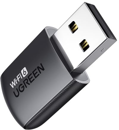 UGREEN Clé WiFi 6 AX900 Adaptateur USB sans Fil Entrée de Gamme Double Bande 5GHz 2.4GHz Soft AP Mode MU MIMO Cryptage WPA2 PSK Dongle Réseau Pilote Intégré Compatible avec Windows 11 10