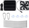 Buyweek Solar Ventilator 6W Solar Lüfter IP65 Wasserdichter mit Solarpanel 12V und Kabel 3M Solar Ventilatoren Outdoor für Gewächshaus Belüftung Schuppen Hühnerstall Haustier Häuser Fenster Auspuff