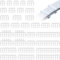 DAOKAI Kabelkamm | 4 x 24 P | 4 x 16 P | 4 x 12+4 P | 12 x 8 P | 4 x 6 P | 4 x 4 P | kabelführung Set Kabelclips Kabel Kämme Kabelhalter Kabelführung für interne PC Computer Kabel Weiß