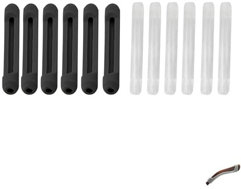 6 Pieces Glasses Ear Grips,Silicone Anti Slip Nose Pads,Sport Eyewear Retainers,Stop Glasses Slipping Down Nose,Comfortable Anti Slip Ear Hooks for Various Glasses(Black and White)