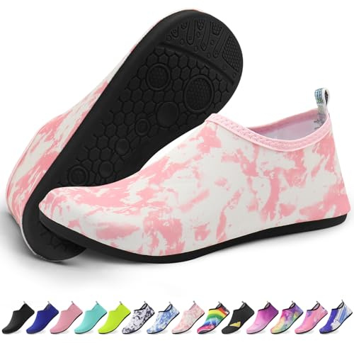 KATLKIU Quick-Dry Water Shoes for Men & Women - Lightweight Beach Shoes with Anti-Slip Sole - Ideal for Swimming, Surfing & Outdoor Sports