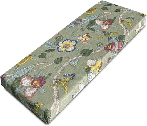 AQIGR Bankkissen Bankauflage 5 cm Dickes Gartenbankkissen Polsterauflage Waschbar Abnehmbarem Rutschfestes Sitzkissen für drinnen und draußen Terrasse(Grass Green,100x55x5cm Thick)