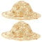 FUTUREORYY 2pcs Mini Straw Woven Hat Decor Charming Doll Statue Props Rustic Photo Prop Accessory for DIY Crafts Versatile Mini Hats for Room Decoration and Dollhouse