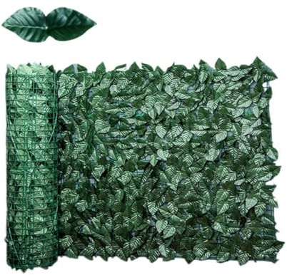 Artificial Ivy Privacy Fence Wall Screen, UV-Anti Faux Hedge Fence and Fake Ivy Vine Leaf Wall Panels, for Patio, Balcony, Garden, Backyard Indoor Outdoor Green Wall Decor (50 * 50 cm / 20*20)