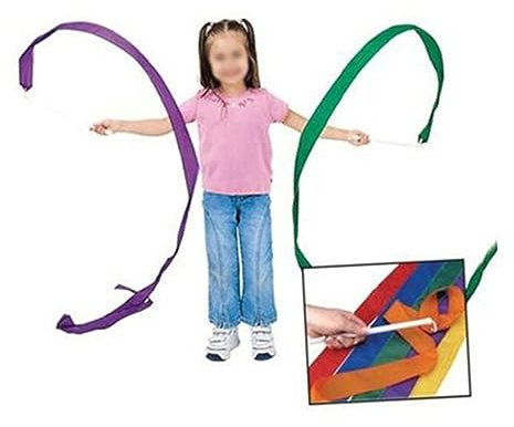 EXAOMBLE Cinta De Gimnasia Rítmica De 4 Metros con Mango De Madera Color Aleatorio