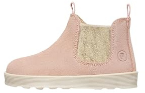 Falcotto Stivaletti Beatle in Suede con Zip, Rosa-Platino- 23