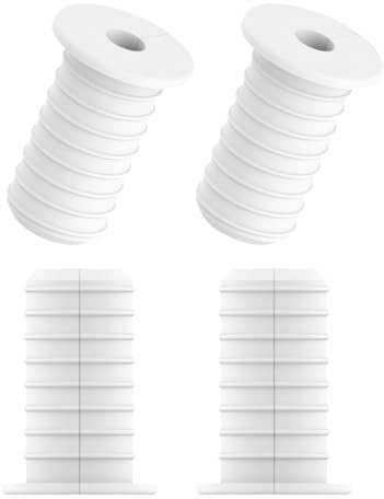 4 pcs 3/4 Inch Cable Grommets, Desk Accessories Cable Wall Grommet, Split Wall Hole Pass Through Bushing for Ethernet/TV Wires Protection Accessories Part(19mm Dia, White)