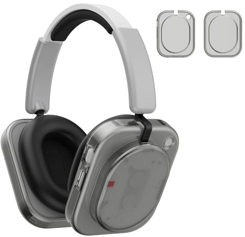 Shell Case Cover for Nothing Headphone (1) Headphone (Clear Gray) | Clear TPU Protective Cover Compatible with Nothing Headphone (1),Ultra-Thin Drop-Proof Shockproof EarCup Case Cover