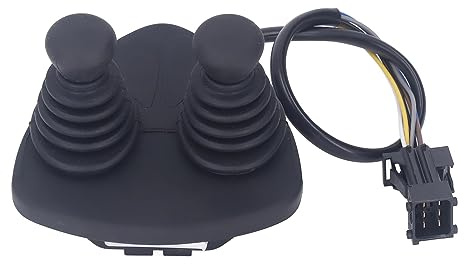ANKROYU Professioneller Gabelstapler-Joystick-Controller, robuste Doppelgriff-Steuereinheit aus Aluminiumlegierung für Linde E25 E30 336 E16C 1275 E25S E30S 1276 E14 16 18 20 335