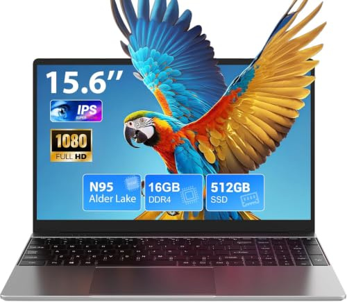 DOFACESH PC Portatile 15.6 Pollici, 16GB DDR4 512GB SSD(1TB Estensione), N95 CPU (Fino a 3,4GHz), 1920 * 1080FHD, Ricarica Type-C, 5G WiFi/HDMI/USB, Laptop per Studio/Ufficio-Win 11 Pro Notebook