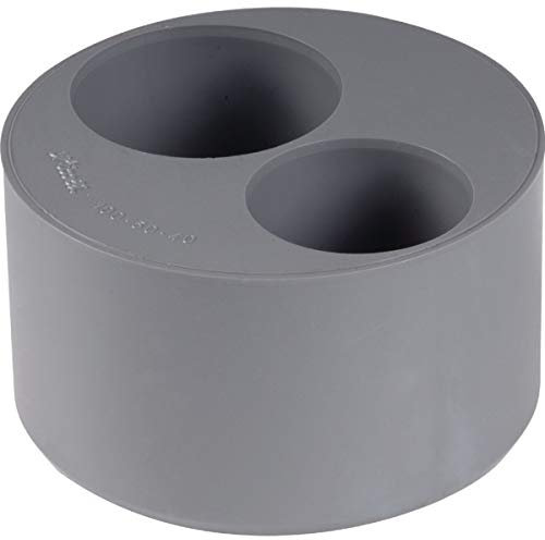 tampon de réduction - mâle / femelle - double - diamètre 100 / 50 / 40 mm - nicoll t54