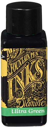 Diamine 30ml Ultra Green fountain pen ink bottle