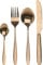 16 Piece Stainless Steel Cutlery Set Gold Bronze Dishwasher Safe