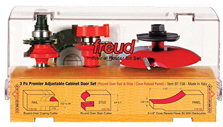 Freud 97–100 3-teilig Schrank Bit-Set mit 99–515 und 99–260 Schiene und Stil Bits, 97-158