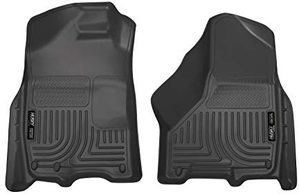 Husky Liners 18001 passend für 2009–18 Dodge Ram 1500 Crew Cab, 2010–18 Dodge Ram 2500/3500 Crew Cab, 2019 Dodge Ram 1500 Classic Crew Cab Weatherbeater Fußmatten vorne, schwarz