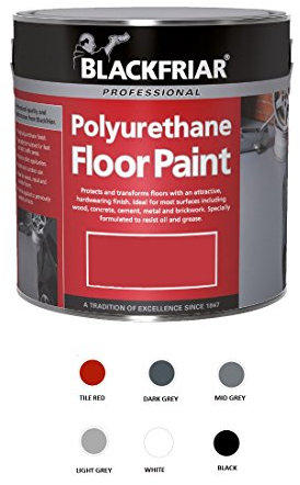 Blackfriar Polyurethane Floor Paint for Indoor Outdoor Use 5L Dark Grey