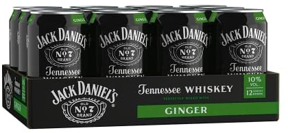 Jack Daniel's Jack & Ginger (12 x 0,33L) - Der Evergreen als Longdrink jetzt bequem für zu Hause oder unterwegs