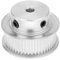 sourcing map 50 Zähne 5mm Bohrdurchm 11mm Zahnriemenrad Riemenscheibe Synchronlauf Silber Ton de