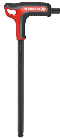 Facom 84TZSA.10 Clé 6 Pans à tête sphérique, Rouge/Noir, 10 mm