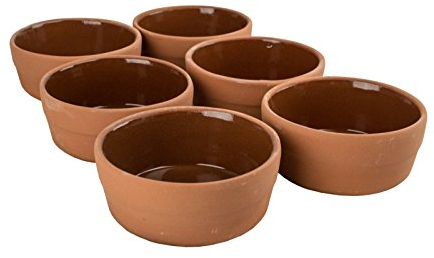 Kütahya Güvec 6 Stück Auflaufform Tongefäß Backofen Backform Tontopf eintopf Gratin