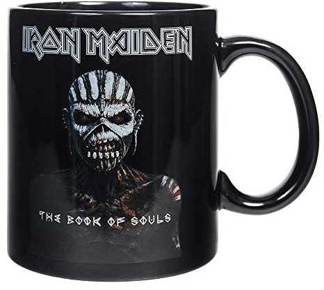 Iron Maiden Taza Oficial de Desayuno con Logo Souls - Negro