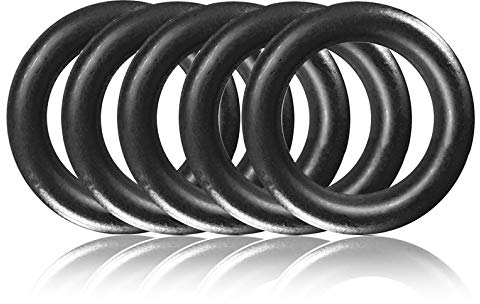 Ganzoo O-Ring Metall für Hunde-Leine, 15mm Innen-Durchmesser, 5 Stück, Stahlring, legierter Stahl, Nicht rostend, Rund-Ringe für Paracord 550 Halsband, Handtasche, Metallring, Basteln, Farbe Schwarz