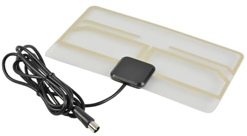 Lightweight Indoor Aerial for Freeview HDTV Paper-Thin 3m RF Cable [3 metres]