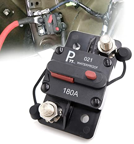 parts PTT 180 Amp 12V- 48V DC Disjoncteur de puissance commutable de batterie thermique résistant à l'eau avec réinitialisation manuelle pour Marin RV Caravan Pièces du système solaire