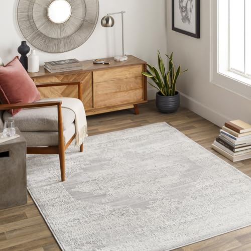 Livabliss Ceren Roma Vintage Rug, Bedroom – 200x275 cm, White & Charcoal
