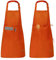 Viedouce 2 Pack Schürze, Wasserdicht Kochschürze mit Taschen, Verstellbarem Küchenschürze Grillschürze latzschürze Küchenschürze für Frauen Männer Chef-Belastbar & Einfach zu Reinigen,Orange